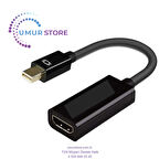 Mini Display Port To HDMI Dönüştürücü 1080P Full Hd Adaptör Görüntü Aktarımı