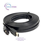HDMI Kablo 4K Full Hd 3D Destekli 3840*2160 Yassı Flat Slim Kablo 10 Metre