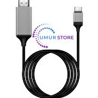 Type-C HDMI USB 3.1 Uyumlu Adaptör Kablosu Hdtv 30Hz 4K Usb-C Kablo Pc Için Monitör