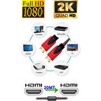 20 Metre Örgülü HDMI Kablo - 20 Metre HDMI to HDMI Kablo Örgülü Form 1.4V
