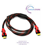 Hdmi Kablo Çelik Örgülü Full Hd 3 MT