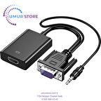 VGA HDMI Aktif Dönüştürücü VGA To HDMI Kablolu VGA Erkek HDMI Dişi VGA In HDMI Out Converter