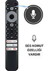 Uyumlu TCL RC902V Rmr1 Netflıx-Prıme Vıdeo-Guard-Medıa-Youtube-Tcl Channel Tuşlu Ses Komutlu Lcd-Led Tv