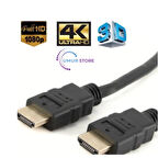 Siyah Renk Hdmi Tv Kablosu 3D Gold Uçlu 28AWG HDMI (3d 4K Ultra Full Hd )
