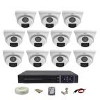 Uniview 2 Megapiksel Full HD 1920x1080 Dome Güvenlik Kamerası 11'li