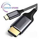 Type-C To HDMI Kablo 180 cm 4K 60Hz Görüntü Aktarım Kablosu Tak & Çalıştır