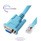 VGA kablo Cisco Uyumlu Konsol Kablosu – RS232 Db9 Dişi – RJ45 Erkek – 1.8m Rollover Seri Kablo