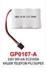 3,6V 300 mA 3’LÜ KISA KALEM TELEFON PİLİ SUPEX