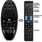 SAMSUNG ile uyumlu SİHİRLİ AIR MAUSE SMART TV YEDEK KUMANDASI