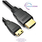 4K @ 60HZ Gold Altın Uç 1.5 Metre Yüksek Hızlı Mini HDMI - HDMI Kablo Mini 4K HDMI Kablosu Laptop Notebook Kamera