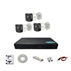 3 Kameralı 2 TB HDD'li Yapay Zekalı Hikvision Güvenlik Kamera Sistemi