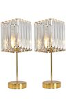 Evlight İkili Masa Lambası Kristal Cam Abajur