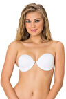 Kadın Ekru Sırtı Şeffaf Destekli Sütyen 722
