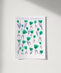 Çerçevesiz Poster Flower Market No 2