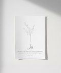 Çerçevesiz Poster Joy Temalı İnanç ve Motivasyon