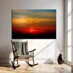 Gün Batımı Uçuşu Kanvas Tablo