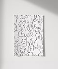 Çerçevesiz Poster Modern Sanat Stilinde Soyut Nü Desenli