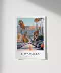 Çerçevesiz Poster Los Angeles Sokak Manzarası