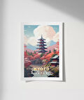 Çerçevesiz Poster Sonbahar Kyoto Manzarası