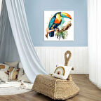 Tropikal Kuş Kanvas Tablo