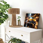 Gece Taksisi Panoramik Yatay Kanvas Tablo