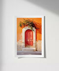 Çerçevesiz Poster Akdeniz Kırmızı Kapı