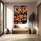 Turuncu Çiçekler Kanvas Tablo
