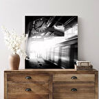 Fütüristik Tren Kare Kanvas Tablo