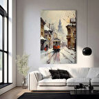 Kış Şehri Kanvas Tablo