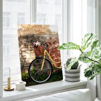 Sarı Bisiklet Dikey Kanvas Tablo