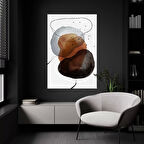 Suluboya Kahverengi Desenli Kanvas Tablo