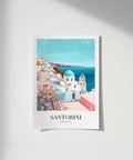 Çerçevesiz Poster Santorini'nin Masmavi Hayalleri