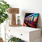 Renkli Metro Panoramik Yatay Kanvas Tablo