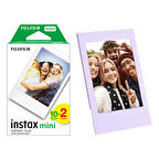 Instax Mini 12 Makine Uyumlu 20'li Film ve Lila Fotoğraf Çerçevesi