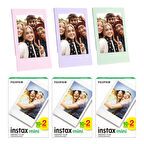 Instax mini 60'lı Film Lila Pembe ve Yeşil 3 Fotoğraf Çerçevesi