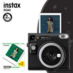 Instax SQ40 Siyah Fotoğraf Makinesi ve 20li Kare Film