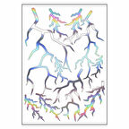 Gogo A4 Sticker Set Hologram Şimşek -128