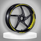 Gogo Reflektörlü Yamaha R25 Jant Şeridi Sarı 006