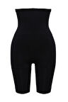 Kadın Siyah Uzun Paça Çift Kat Boxer Korse 2044