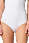 Kadın Beyaz Seamless Ağraflı Slip Korse 2080b