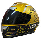 Dekor Mini Kask Sarı Grafik KD5