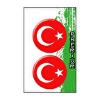 Gogo Türk Bayrağı 1 (5x5) İkili Damla Etiket