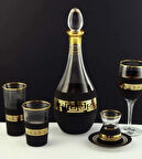 SOFRA TAKIMI ORGANİK BOYA BY ANTİK SİYAH ALTIN DEKOR 31 PARÇA 6 KİŞİLİK