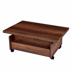 Akıllı Sihirli Laptop Sehpa Yemek Masası Sehpa 2 Çekmeceli Ceviz