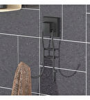 Banyo Havlu Askısı 2 Kancalı Paslanmaz Siyah EasyFix