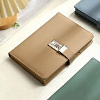 Kilitli Ajanda Günlük Not Defteri Notebook Açık Kahverengi İthal Ürün