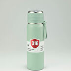 Paslanmaz Çelik Termos Su Şişesi 500ml Vakumlu Kapak Açık Yeşil İthal Ürün
