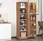 Kiler Dolabı Tek Kapaklı 165 Derece Açılır Kapak Çok Amaçlı Mutfak Dolabı Atlantik Çam