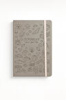 Deri Ajanda Günlük Not Defteri Notebook Gri