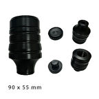 Gogo Motosiklet Üniversal Koruma Takozu Tekli Siyah (90mm x 55mm)